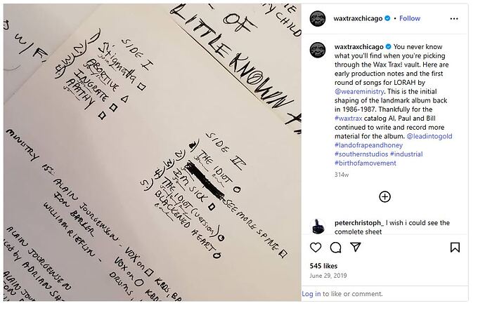 LORAH Early Tracklist